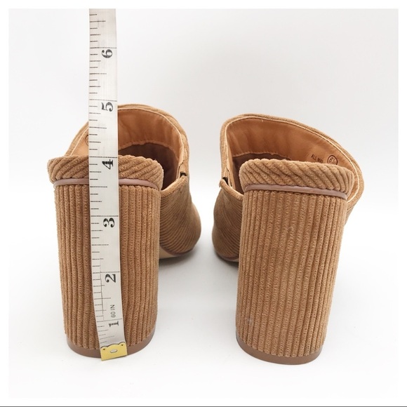 Lulus Raelynn Corduroy Peep-Toe Mules Size 6.5 - Picture 8 of 12